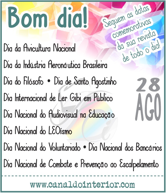 Calendário – 28 de agosto – Dia Nacional do Voluntariado – CRF-CE